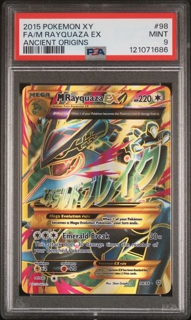 PSA 9 M Rayquaza EX 98 XY Ancient Origins – Photo 1