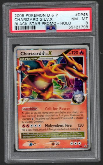 PSA 8 Charizard G LV.X DP45 Diamond and Pearl Holo