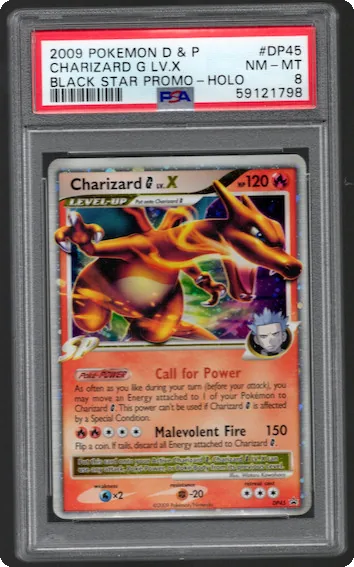 PSA 8 Charizard G LV.X DP45 Diamond and Pearl Holo
